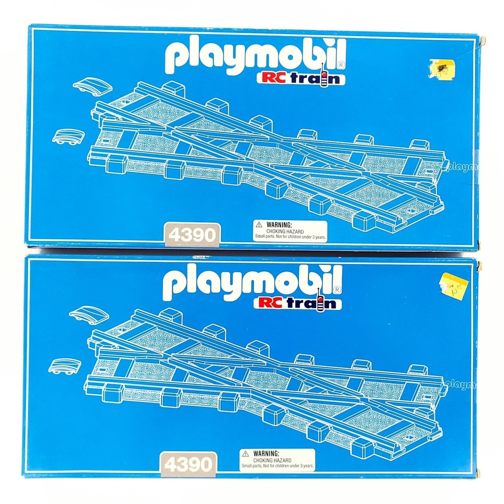 Vintage Playmobil RC Train 4390 Train Track Cross Over Lot Of 2 Brand New Sealed